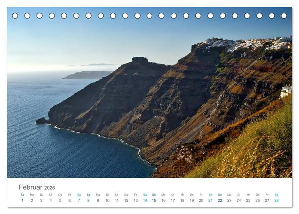 Produktbild: Santorin - Perle der Kykladen (Tischkalender 2026 DIN A5 quer), CALVENDO Monatskalender