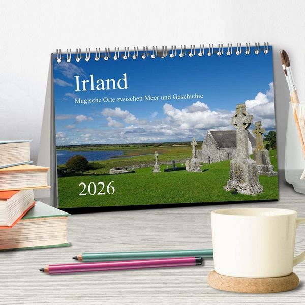 Produktbild: Irland &ndash; Magische Orte zwischen Meer und Geschichte (Tischkalender 2026 DIN A5 quer), CALVENDO Monatskalender