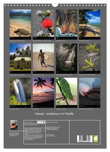 Produktbild: Hawaii - Inseltraum im Pazifik (Wandkalender 2026 DIN A3 hoch), CALVENDO Monatskalender