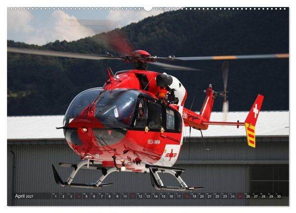 Produktbild: Helikopter in der Luft (hochwertiger Premium Wandkalender 2027 DIN A2 quer), Kunstdruck in Hochglanz
