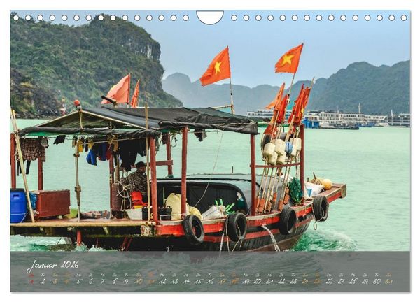 Produktbild: Vietnam von Hanoi bis Phu Quoc Menschen, Landschaften und St&auml;dte (Wandkalender 2026 DIN A4 quer), CALVENDO Monatskalender