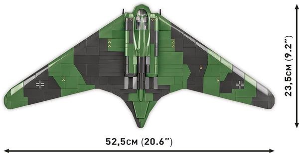 Produktbild: COBI Historical Collection 5757 - Horten HO 229, Nurfl&uuml;gel Flugzeug WWII, Bausatz 953 Klemmbausteine, 1 Figur