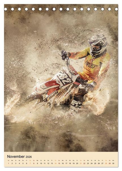 Produktbild: Motocross - Sport der Extreme (Tischkalender 2026 DIN A5 hoch), CALVENDO Monatskalender