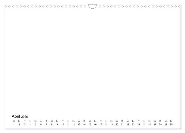 Produktbild: Bastelkalender - Weiss (Wandkalender 2026 DIN A3 quer), CALVENDO Monatskalender