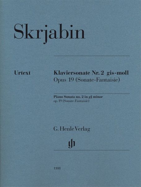 Produktbild: Alexander Skrjabin - Klaviersonate Nr. 2 gis-moll op. 19 (Sonate-Fantaisie)