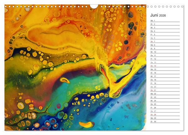 Produktbild: Abstract World - abstrakte Kunst in Acrylflie&szlig;technik (Wandkalender 2026 DIN A3 quer), CALVENDO Monatskalender