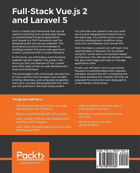 Produktbild: Full-Stack Vue.js 2 and Laravel 5