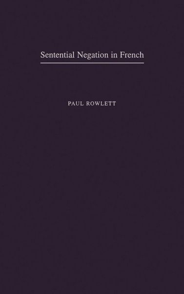 Produktbild: Sentential Negation in French