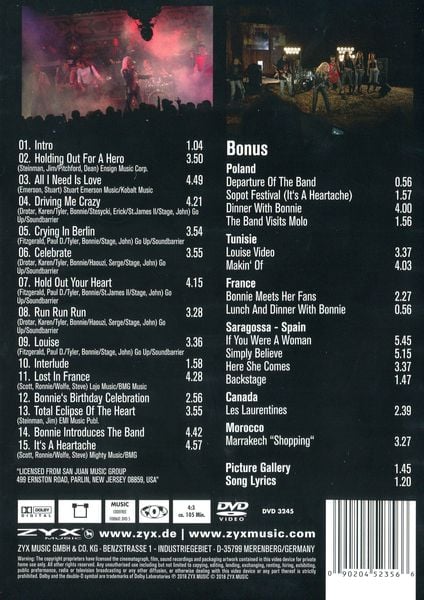 Produktbild: Bonnie Tyler - Bonnie on Tour - Live