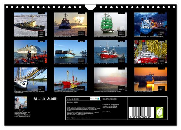 Produktbild: Bitte ein Schiff! (Wandkalender 2026 DIN A4 quer), CALVENDO Monatskalender