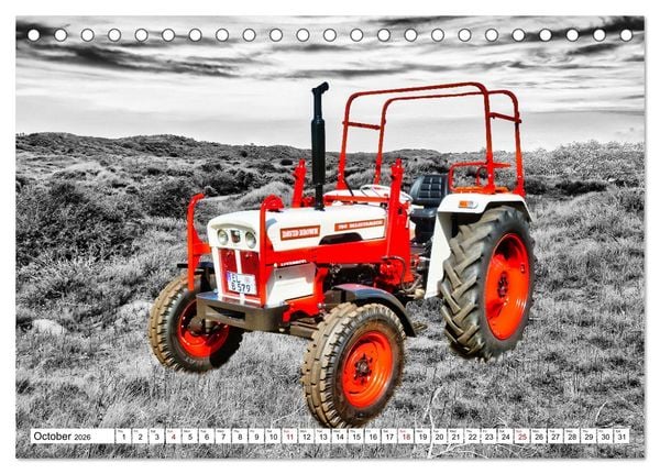 Produktbild: Tractors from past times (Desk Calendar 2026 DIN A5 landscape), CALVENDO 12 Month DeskCalendar