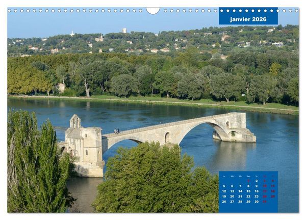 Produktbild: Ponts historiques de Provence (Calendrier mural 2026 DIN A3 vertical), CALVENDO calendrier mensuel