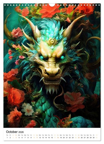 Produktbild: Mystical Drakes (Wall Calendar 2026 DIN A3 portrait), CALVENDO 12 Month Wall Calendar
