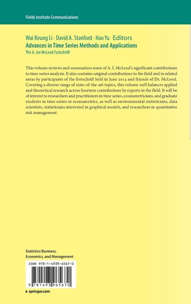 Produktbild: Advances in Time Series Methods and Applications