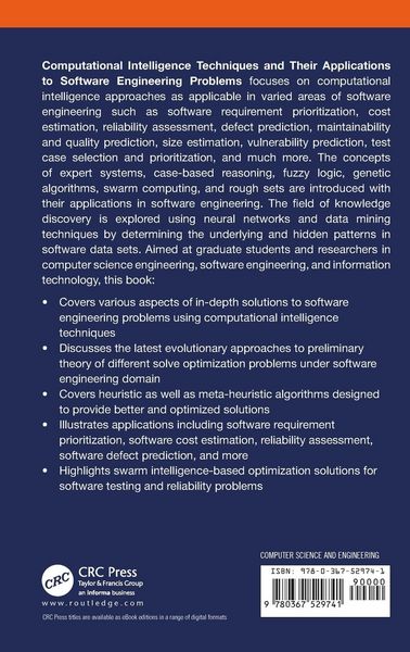 Produktbild: Computational Intelligence Techniques and Their Applications to Software Engineering Problems