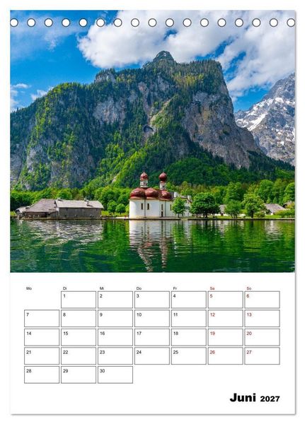 Produktbild: Berchtesgadener Land - Faszination zwischen Watzmann und K&ouml;nigssee (Tischkalender 2027 DIN A5 hoch), CALVENDO Monatskalender