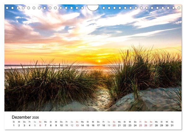 Produktbild: Borkum - Inselblicke (Wandkalender 2026 DIN A4 quer), CALVENDO Monatskalender