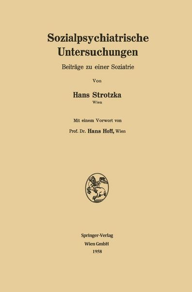 Produktbild: Sozialpsychiatrische Untersuchungen