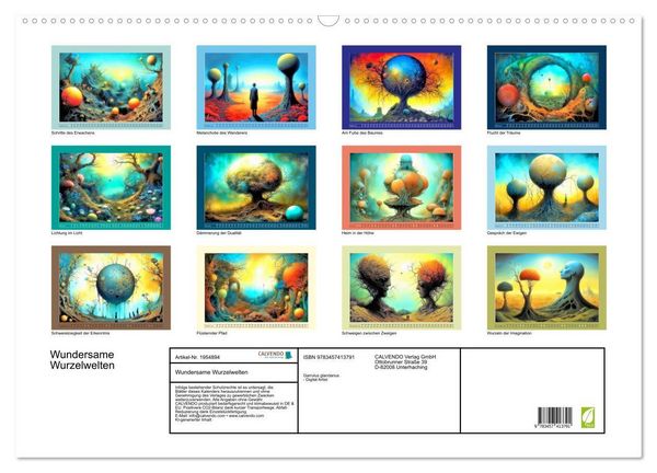 Produktbild: Wundersame Wurzelwelten (Wandkalender 2026 DIN A2 quer), CALVENDO Monatskalender