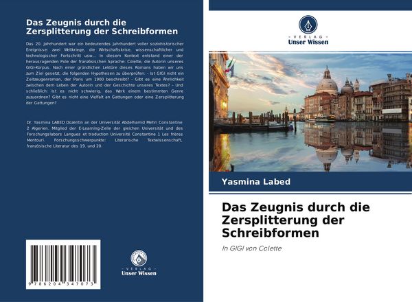 Das Zeugnis durch die Zersplitterung der Schreibformen, Taschenbuch von Yasmina Labed, Verlag Unser Wissen, 9786204347073