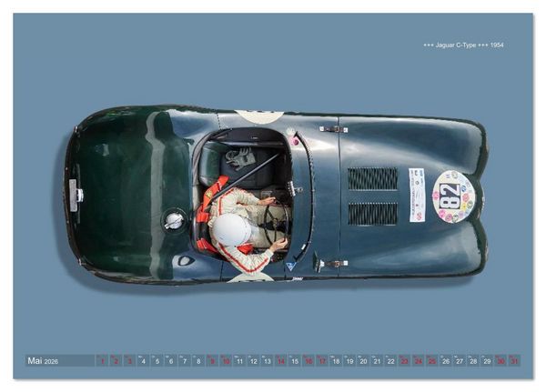 Produktbild: Two-Seater Racing Cars 1950-1960 (Tischkalender 2026 DIN A5 quer), CALVENDO Monatskalender