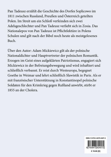 Produktbild: Pan Tadeusz oder Die letzte Fehde in Litauen (Gro&szlig;druck)