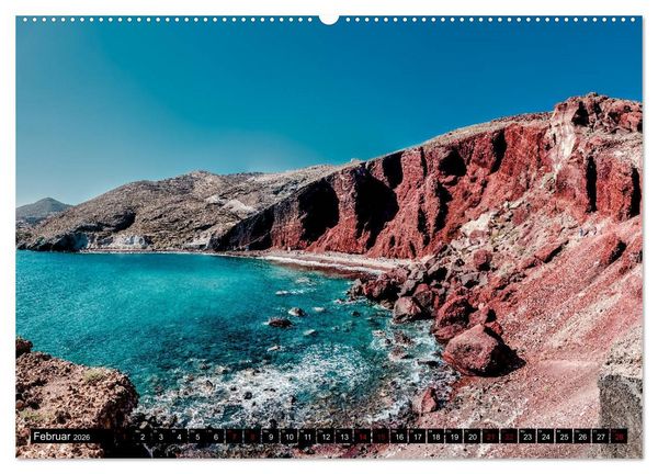 Produktbild: Santorini - Perle in der &Auml;gais (Wandkalender 2026 DIN A2 quer), CALVENDO Monatskalender