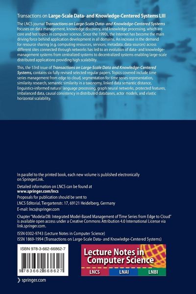 Produktbild: Transactions on Large-Scale Data- and Knowledge-Centered Systems LIII