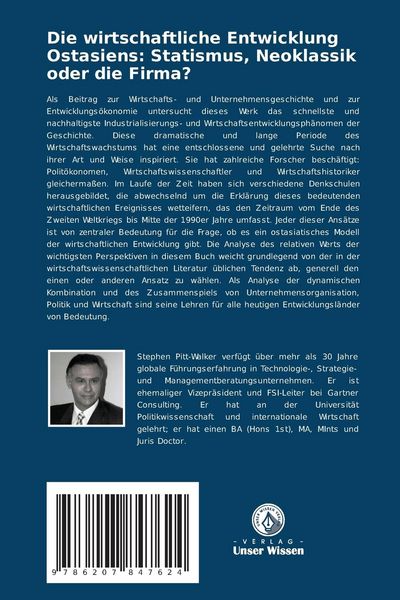 Produktbild: Die wirtschaftliche Entwicklung Ostasiens: Statismus, Neoklassik oder die Firma?
