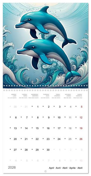 Produktbild: La joie animale (Calendrier mural carr&eacute; 2026 30x30 cm) Calendrier double avec une page pour vos prises de notes
