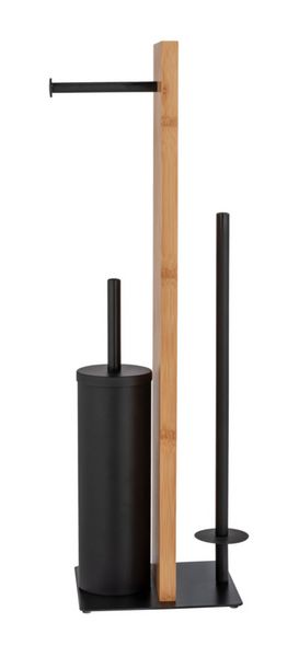 Produktbild: Stand WC-Garnitur Mod. Lesina Bambus, WC-B&uuml;rste mit Silikon-B&uuml;rstenkopf
