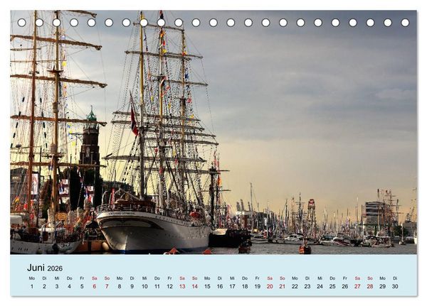 Produktbild: Parade der Windjammer - 2026 (Tischkalender 2026 DIN A5 quer), CALVENDO Monatskalender