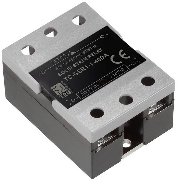 Produktbild: TRU COMPONENTS Halbleiterrelais TC-GSR-1-40DA 40 A Schaltspannung (max.): 480 V/AC Gleichstromschaltung 1 St.