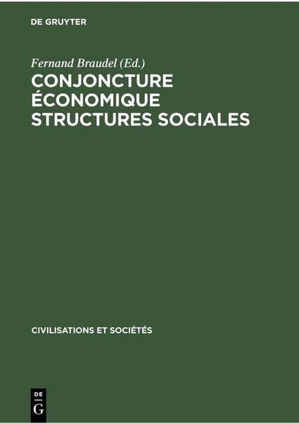 Produktbild: Conjoncture économique structures sociales