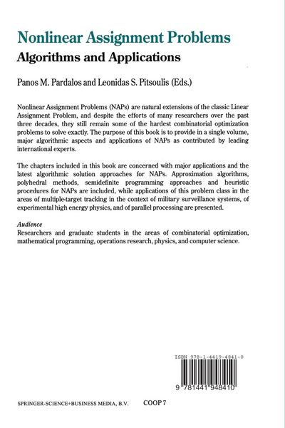 Produktbild: Nonlinear Assignment Problems