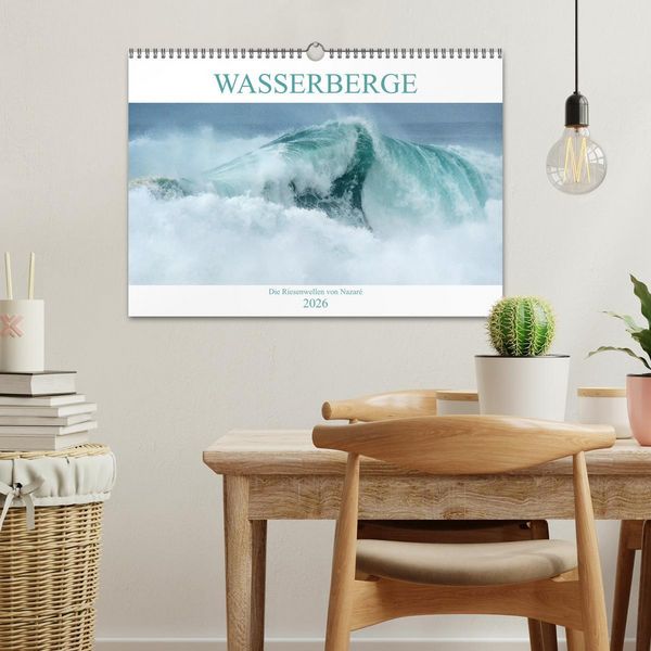 Produktbild: WASSERBERGE - Die Riesenwellen von Nazar&eacute; (Wandkalender 2026 DIN A3 quer), CALVENDO Monatskalender