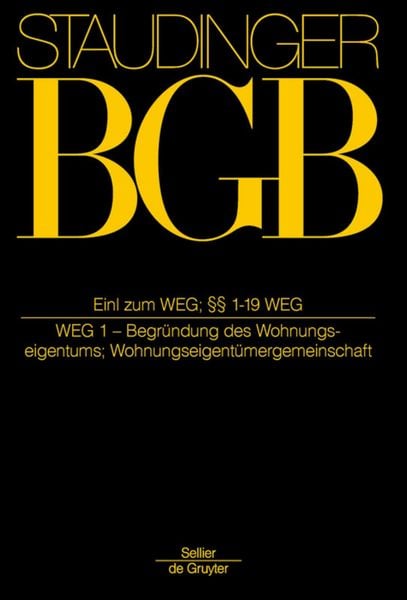 Produktbild: Einleitung zum WEG; &sect;&sect; 1-19 WEG