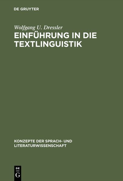 Produktbild: Einf&uuml;hrung in die Textlinguistik