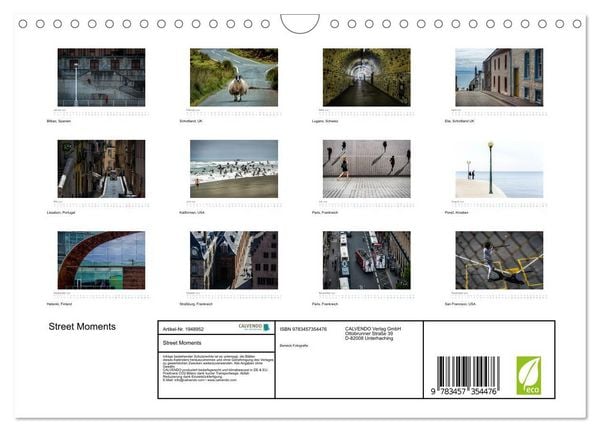 Produktbild: Street Moments (Wandkalender 2026 DIN A4 quer), CALVENDO Monatskalender