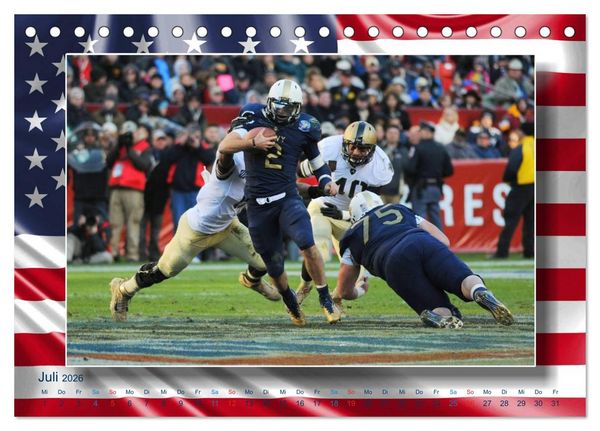 Produktbild: American Football - Kickoff (Tischkalender 2026 DIN A5 quer), CALVENDO Monatskalender