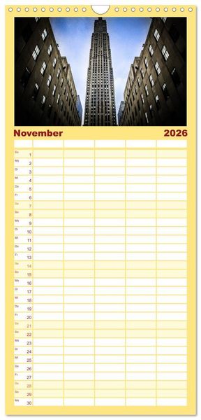 Produktbild: Familienplaner 2026 - New York feeling mit 5 Spalten (Wandkalender, 21 x 45 cm) CALVENDO