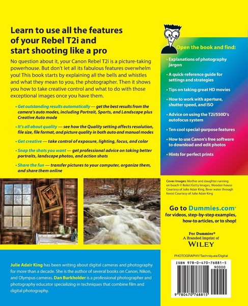 Produktbild: Canon EOS Rebel T2i/550D For Dummies