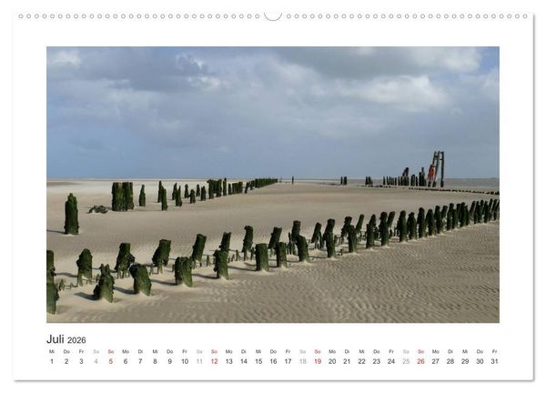 Produktbild: Wangerooge. Der Charme des Ostanlegers (Wandkalender 2026 DIN A2 quer), CALVENDO Monatskalender