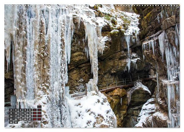 Produktbild: Winterzauber in der Breitachklamm bei Oberstdorf (Wandkalender 2026 DIN A2 quer), CALVENDO Monatskalender