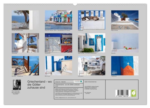 Produktbild: Griechenland - wo die G&ouml;tter zuhause sind (hochwertiger Premium Wandkalender 2026 DIN A2 quer), Kunstdruck in Hochglanz
