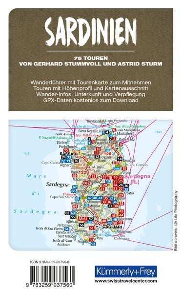 Produktbild: Kümmerly+Frey Wanderführer Sardinien