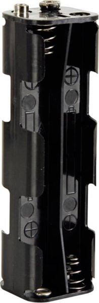 Velleman BH382B Batteriehalter 8x Mignon (AA) Druckknopfanschluss (L x B x H) 108.5 x 31.5 x 29.5 mm