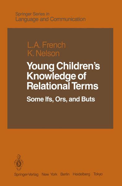 Produktbild: Young Children&rsquo;s Knowledge of Relational Terms