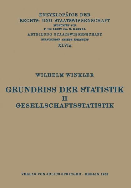 Produktbild: Grundriss der Statistik. II. Gesellschaftsstatistik