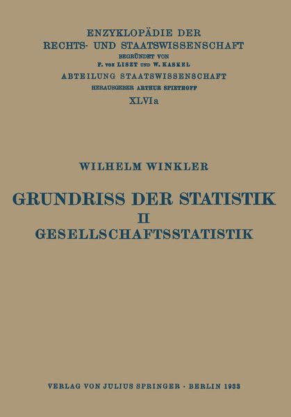 Produktbild: Grundriss der Statistik. II. Gesellschaftsstatistik